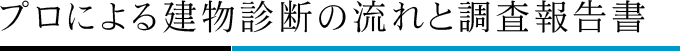 プロによる建物診断の流れと調査報告書